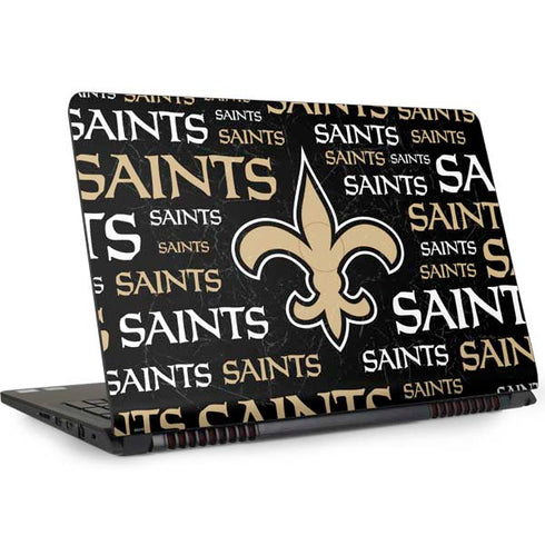 NFL New Orleans Saints Black Blast Dell Inspiron Skin